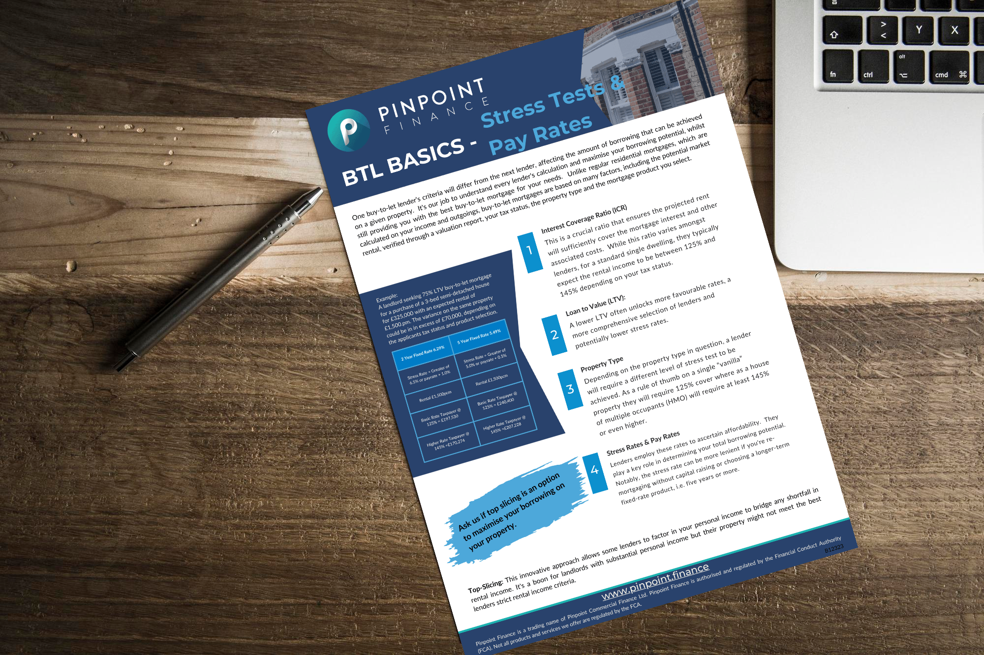 Pinpoint finance BTL basics about stress tests and pay rates.